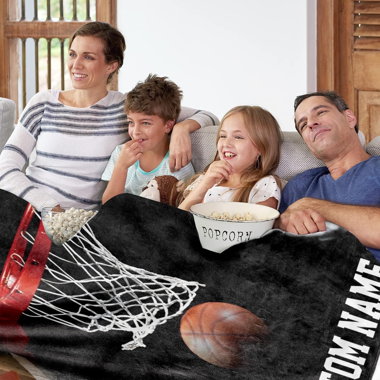 Custom Basketball Baby Blanket Gifts: Personalized Soft Flannel Fabric Blankets with Name Number for 0-6 Years Kids Boys Girls - Warm and Comfortable 60X80inch