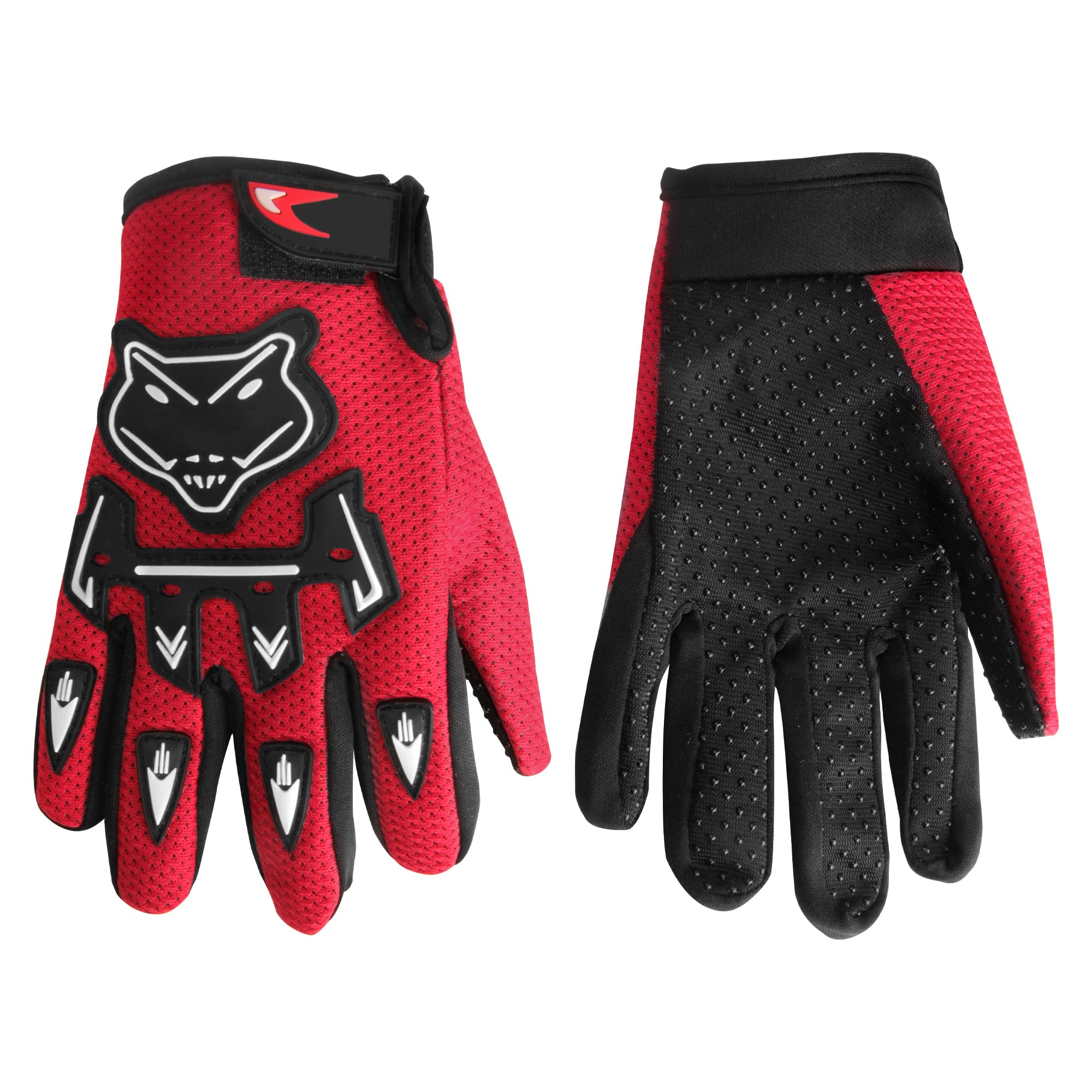 Kids Dirt Bike Gloves, Kids & Youth Power Sports Riding Gloves for Motorcycle, BMX, Mountain Bike, ATV, Full Finger Children Gloves for Outdoor Sports Cycling Camping Fishing
