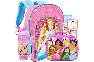 Disney Princess Cinderella Backpack Lunch Box Water Bottle Stickers Kit