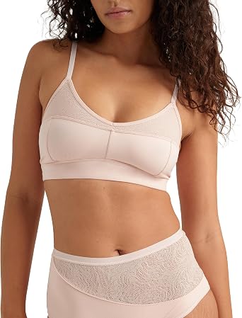 saalt Lace Bralette for Women, Light Support | Scoop Front Coverage, Adjustable Fit, Made with Soft European Lace