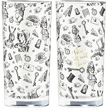 V&A Alice in Wonderland Highball Glass Gift Boxed Glass 330ml - Set of 2