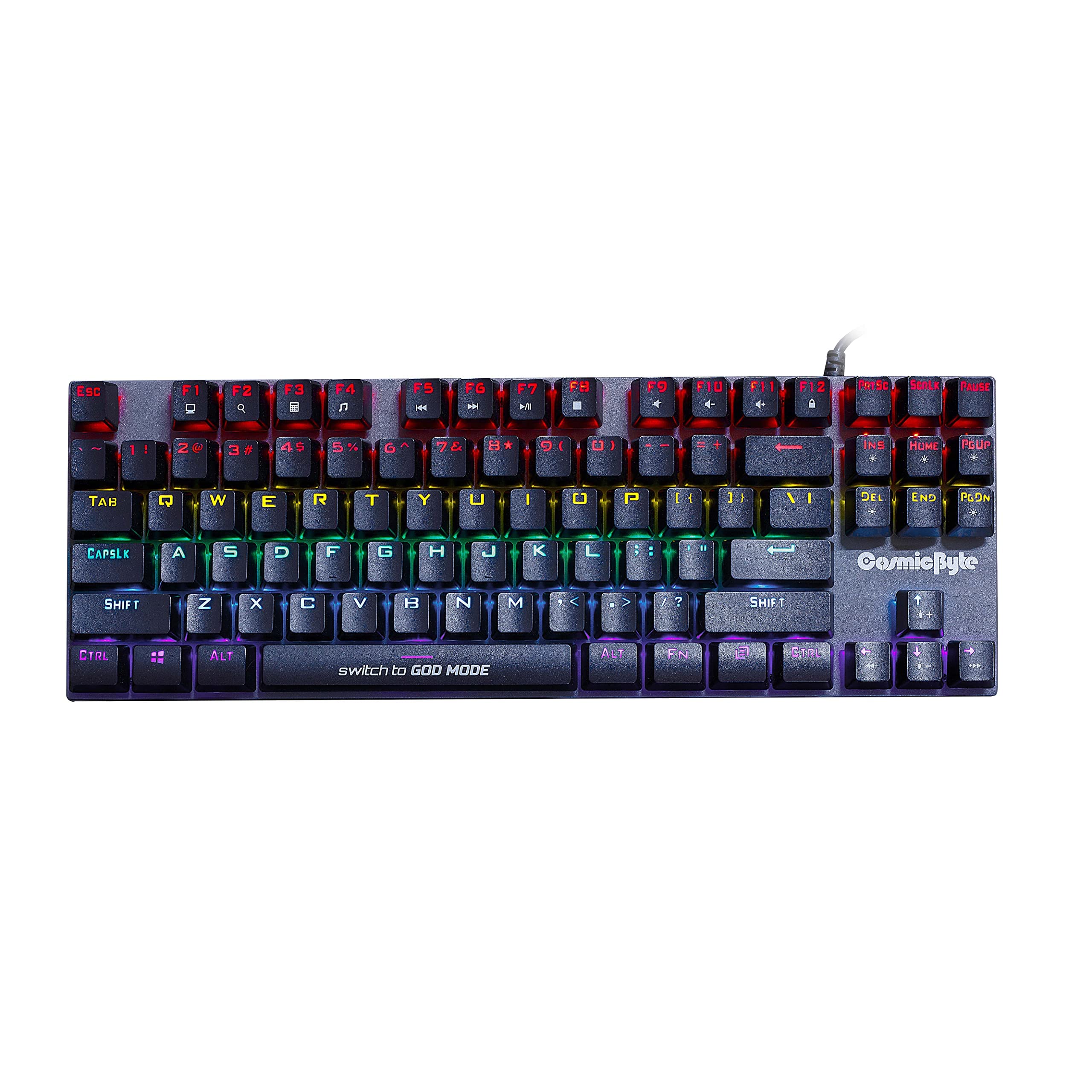 (Refurbished) Cosmic Byte Usb-A Cb-Gk-26 Pandora Tkl Mechanical Keyboard With Outemu Red Switches And Ra