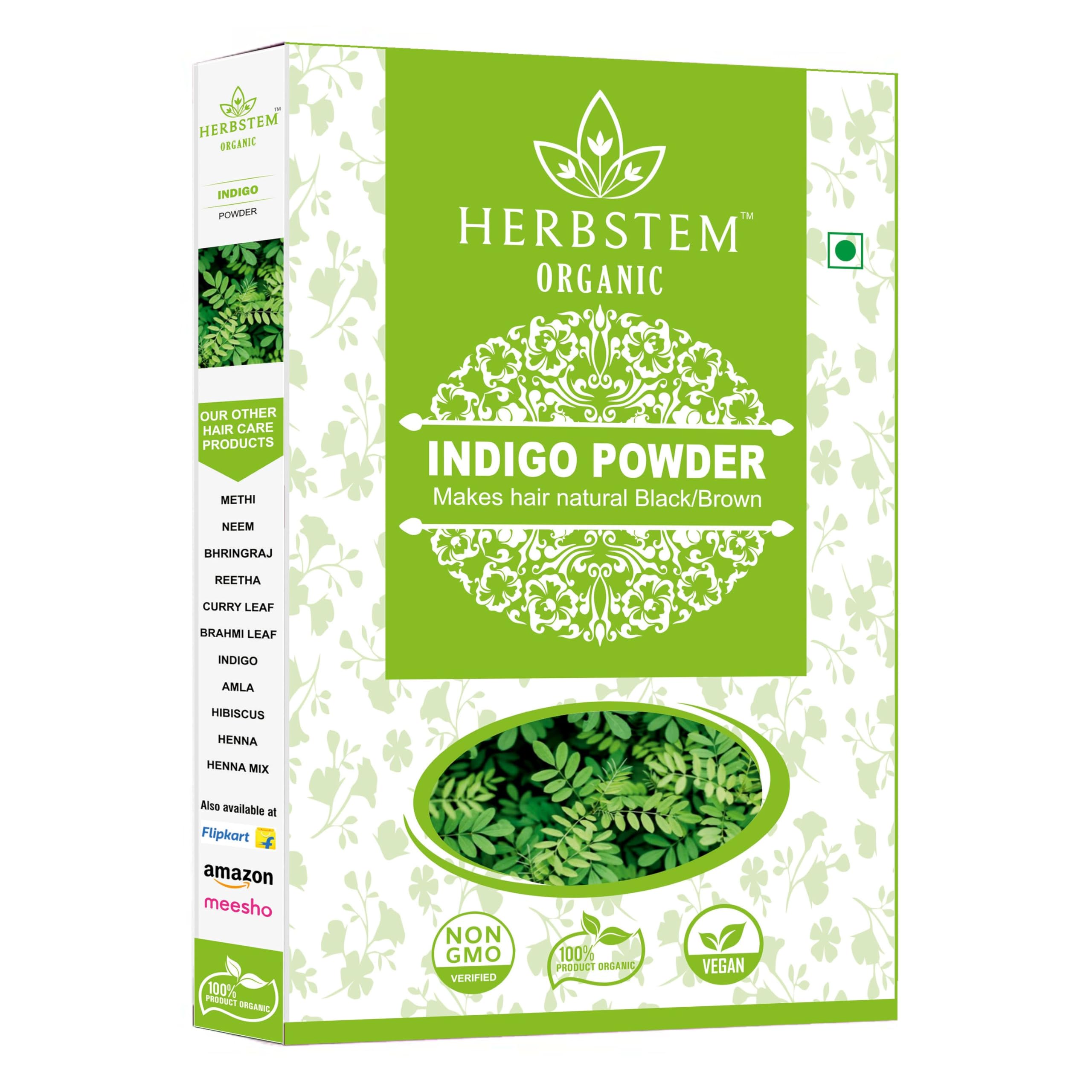 herbstem Indigo Powder 200g For Hair Black, Triple-Sifted & Microfine, Indigofera Tinctoria Powder for Natural Hair Coloring, 200g-picture-30