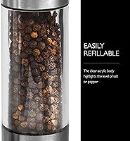 Vista 6 de Cole & Mason Juego de regalo de molino de sal y pimienta para uso diario, molinillos de sal y pimienta rellenos, juego de molinos recargables