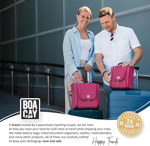 Miniatura 9 de BOACAY Neceser de viaje colgante para mujeres y hombres, bolsa de maquillaje y ducha, M, Neceser