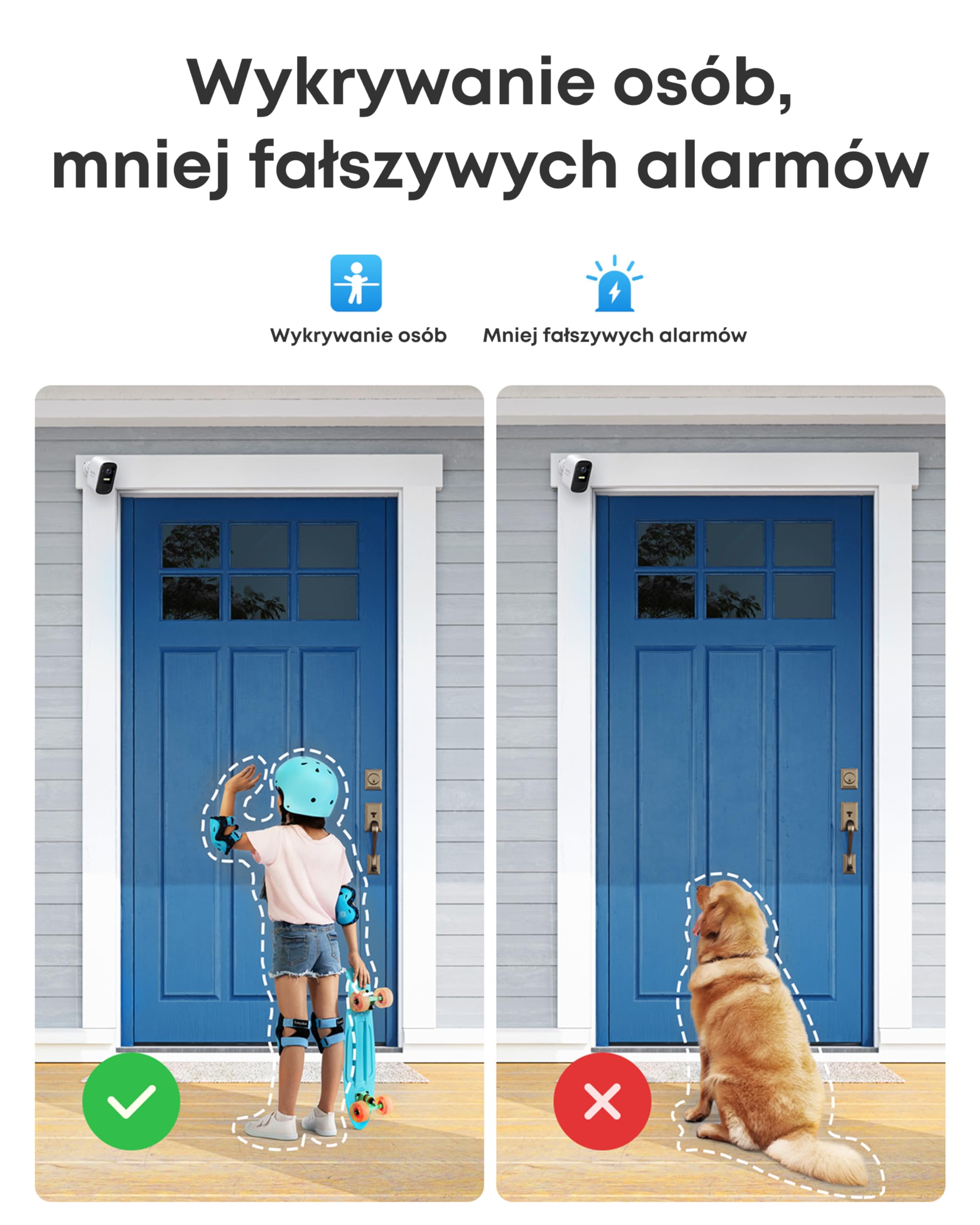 eufy Security Zestaw 2 kamer eufyCam 2C Pro Kamera bezpieczeństwa na zewnątrz, bezprzewodowa, rozdzielczość 2K, 180-dniowa żywotność baterii, wodoodporność IP67, noktowizor (Dwa zestawy kamer)
