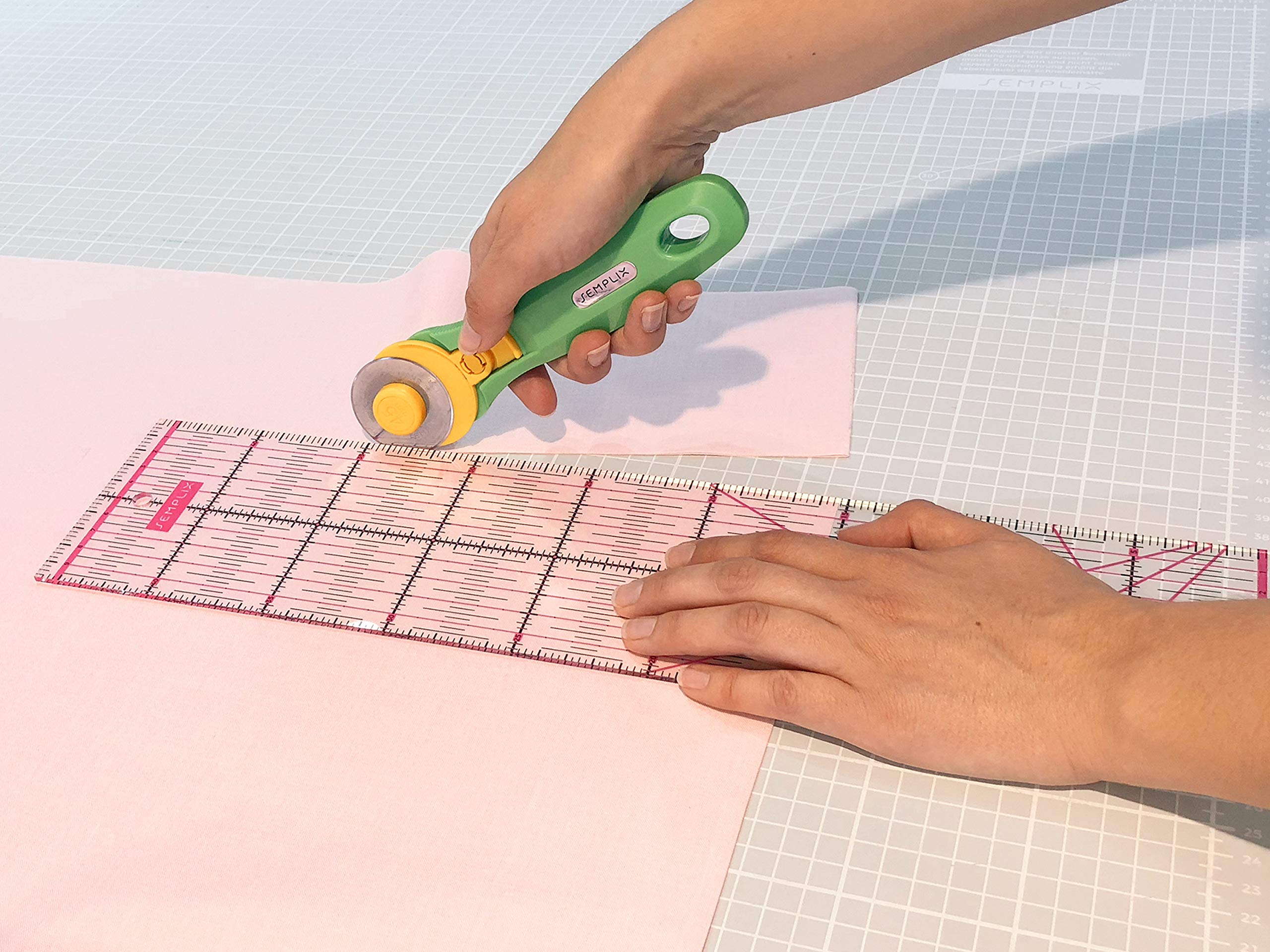 SEMPLIX Patchwork-liniaal, quilt-liniaal, transparant, met cm schaal en