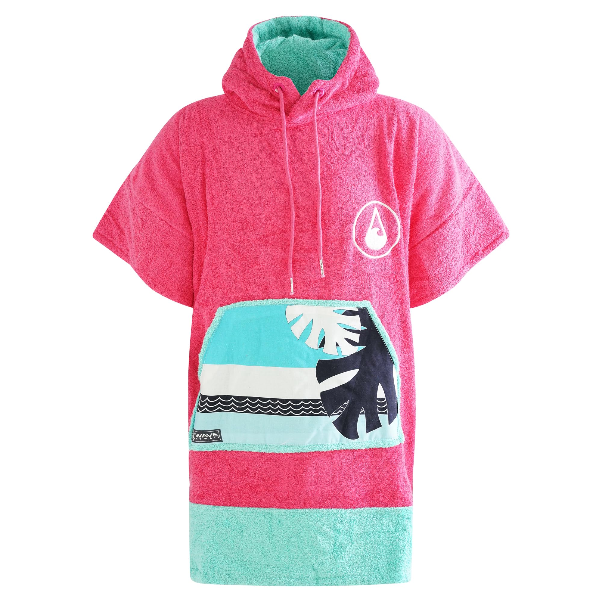 WAVE HAWAII Badponcho voor dames en heren, maat S, 145-175 cm, 100