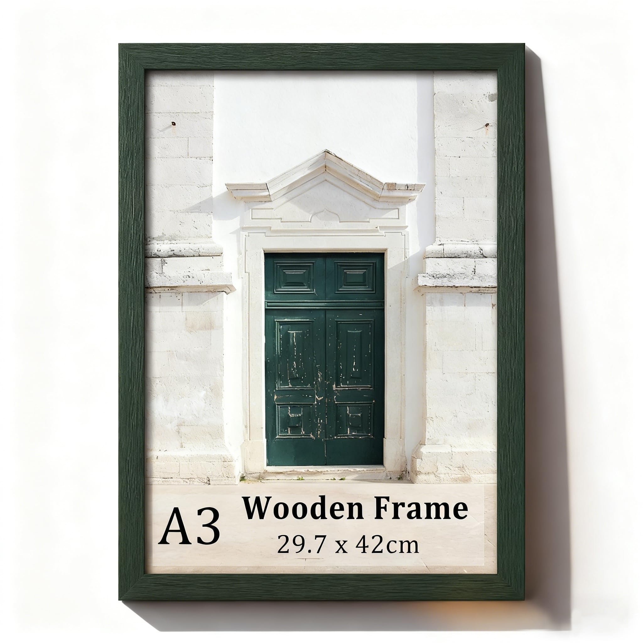 A4 Picture Frame, Wooden Photo Frame, Versatile Black Frame with Safe Perspex Front & Wall Hanging Hooks - For Display, Landscape or Portrait Orientation, Wall-Mount & Desk Stand — view 13