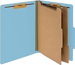 Blue Summit Supplies 10 Blue Classification Folders with 2 Dividers and 2 Inch Tyvek Expansions for Organizing Medical, Law, and Office Files