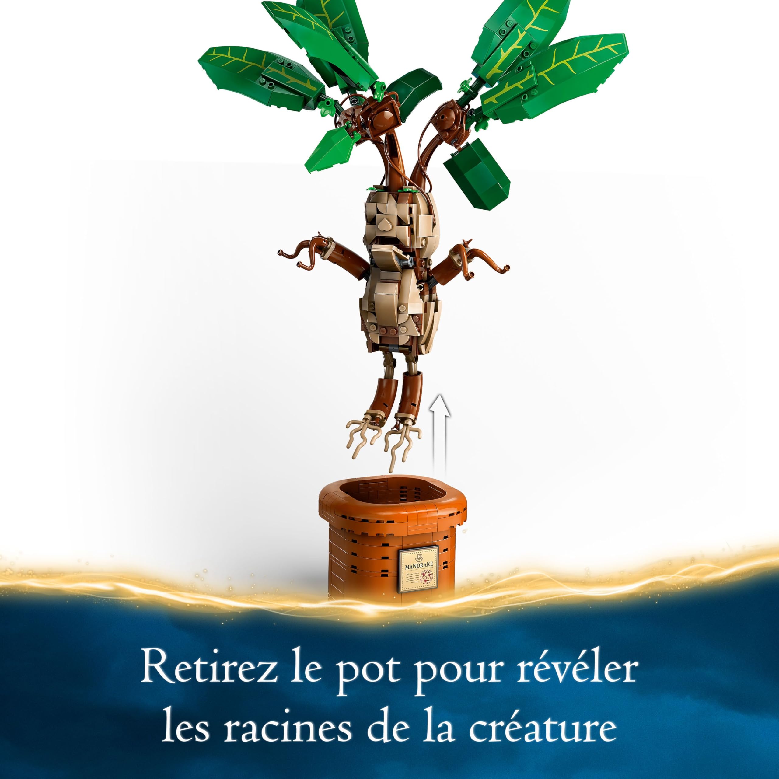 LEGO Harry Potter Mandragore - Plante et Pot - Créature Magique - Idée de Cadeau pour Les Filles, Les garçons et Les Fans - Set pour Les Enfants imaginatifs - Idée déco 76433