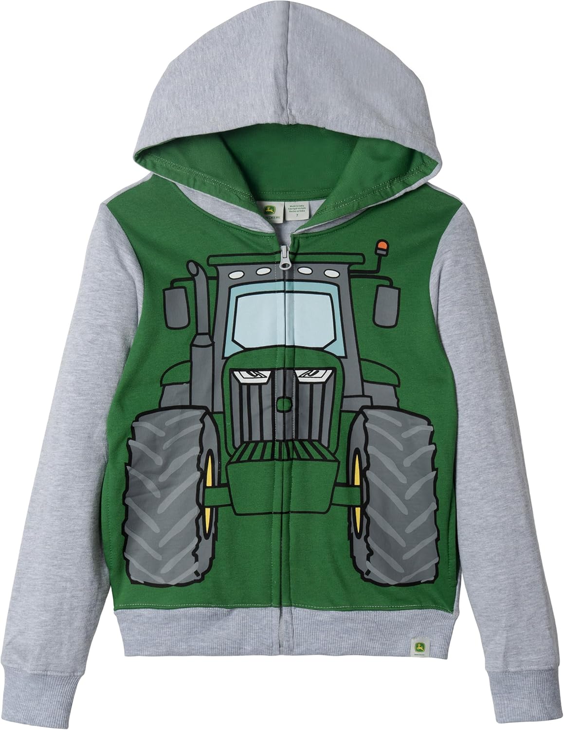 John Deere Tractor Fleece Zip Up Hoodie Toddler to Little Kid Sizes (2T - 7)