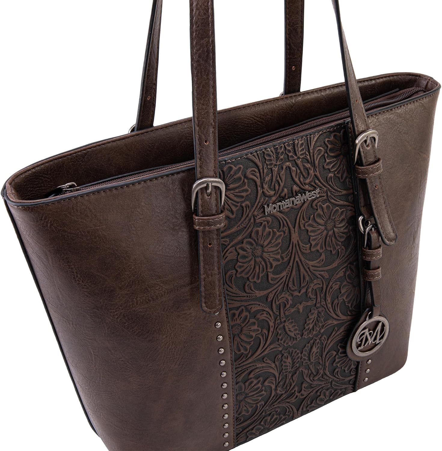 Montana West Tote Bag for Women Large Purse and Handbags Set Embossed Collection Purse 2Pcs Set - Image 3