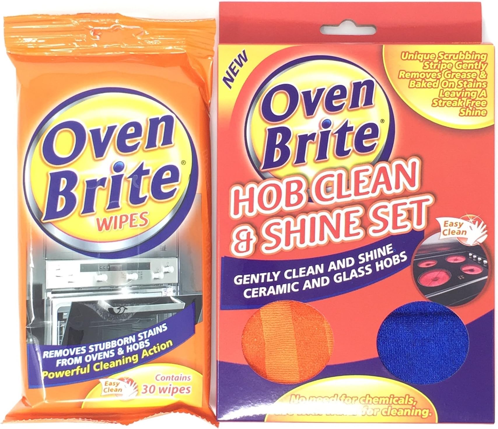 Cavalrywolf Oven Brite Hob Clean and Shine Set plus Oven Brite Cleaning Wipes
