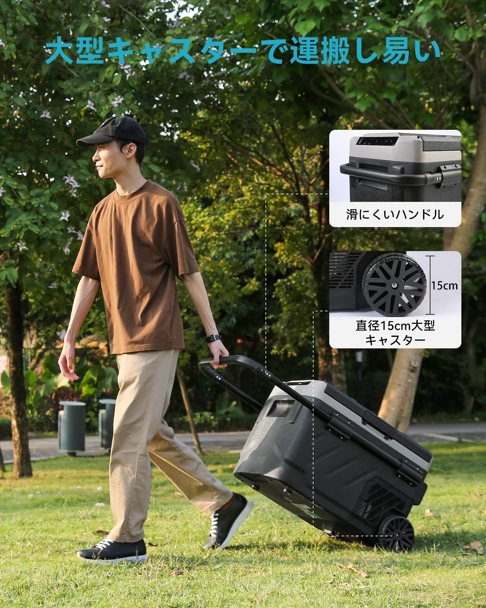 Amazon.co.jp: ELECAENTA 車載冷蔵庫 40L 2室独立温度制御 -18℃～10 