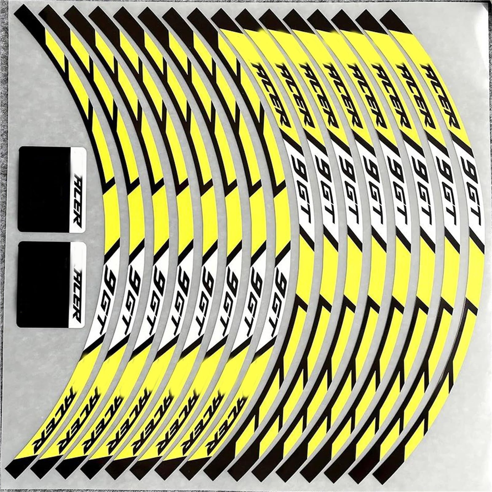 Sticker Part Tape Decals for Y-AMAHA Tracer 900 GT TRACER900 9 17inch Motorcycle Wheel Sticker Reflective Rim Hub Stripe(Yellow)