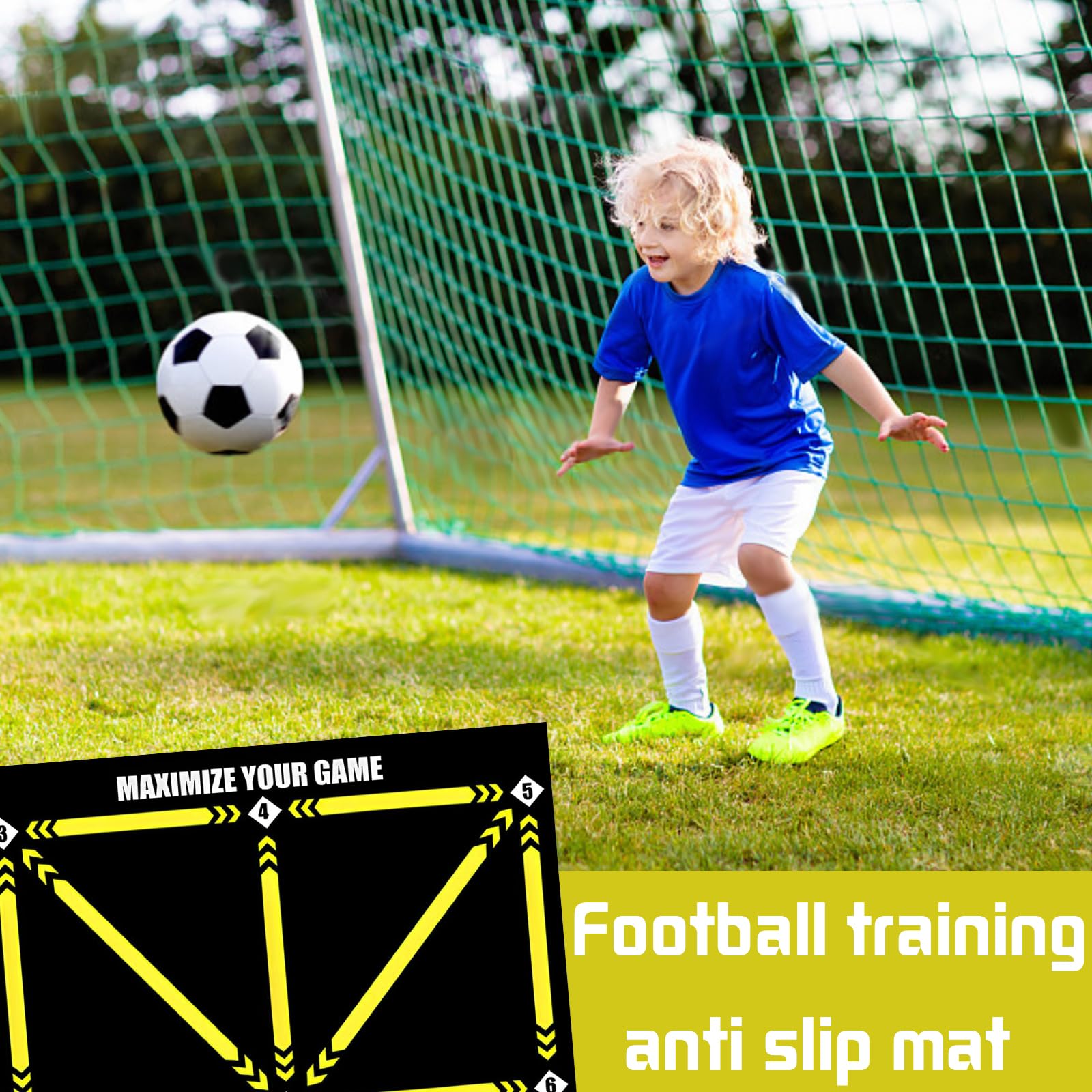 Tapis D'Entraînement Football Diatom Mud 90x60cm - Mat Anti-Dérapant Contrôle Balle