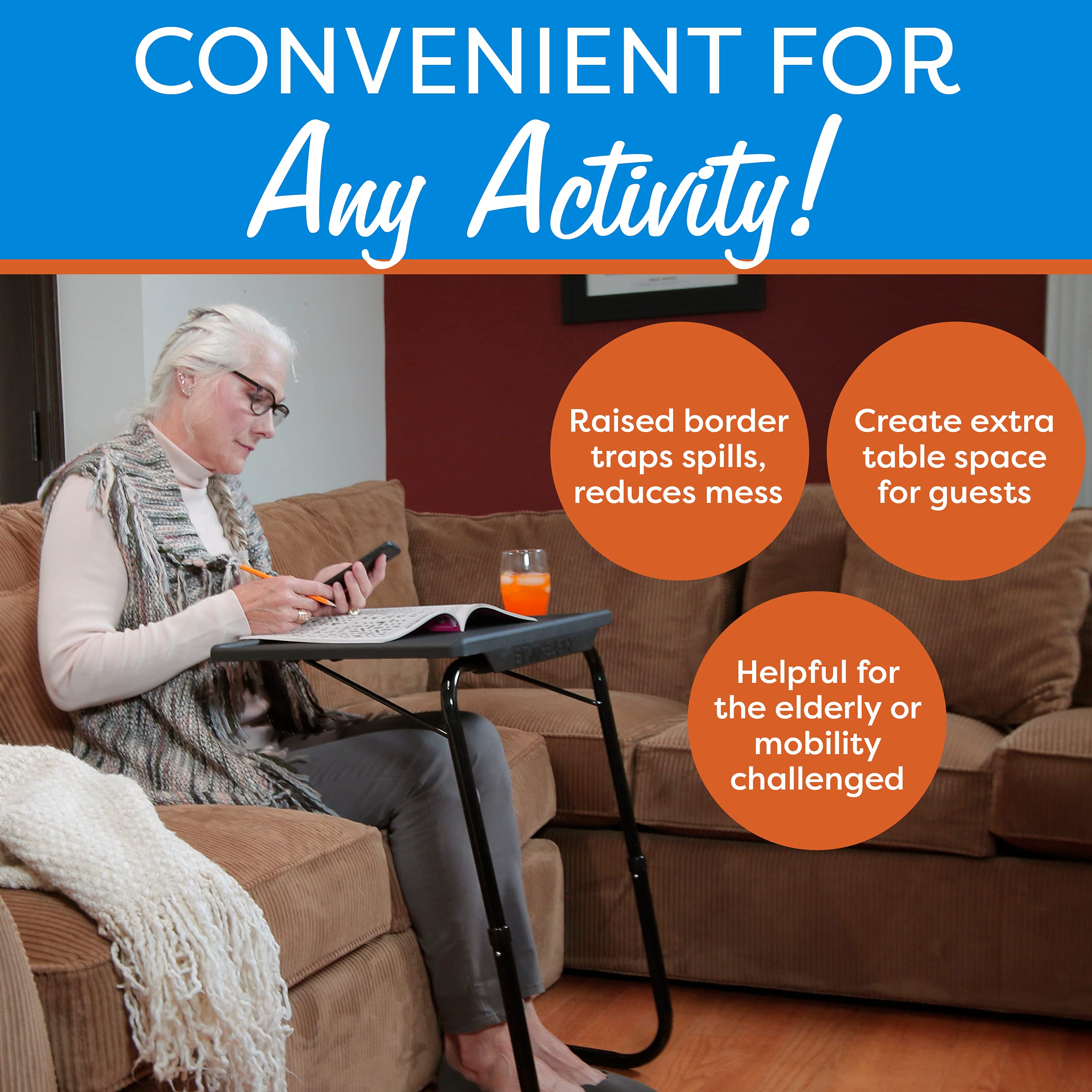 Table Mate II TV Tray Table Folding TV Dinner Table, Couch Table