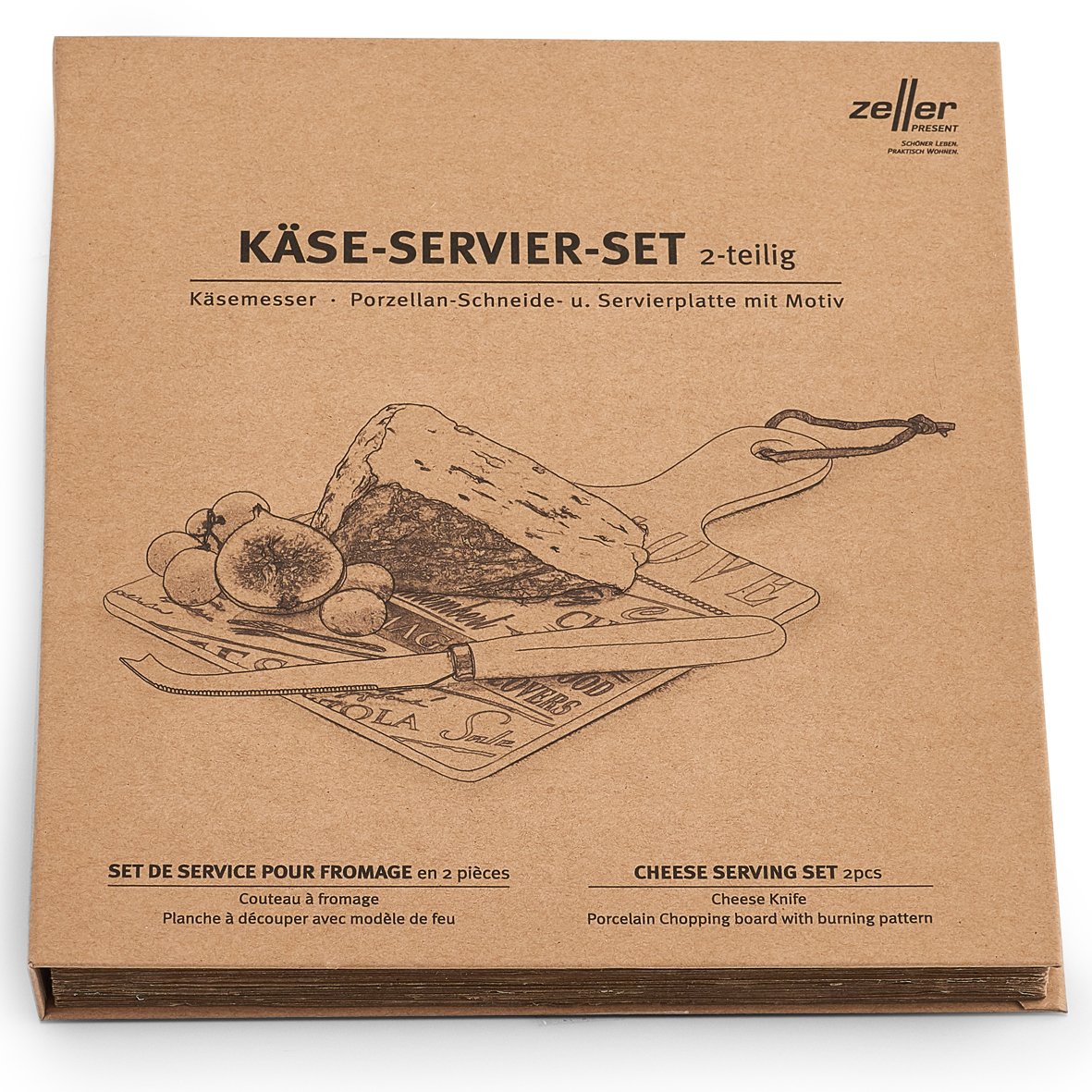 Zeller Present Küchenorganzer-Set Vorratsdose 'Café', 1300 ml, Metall