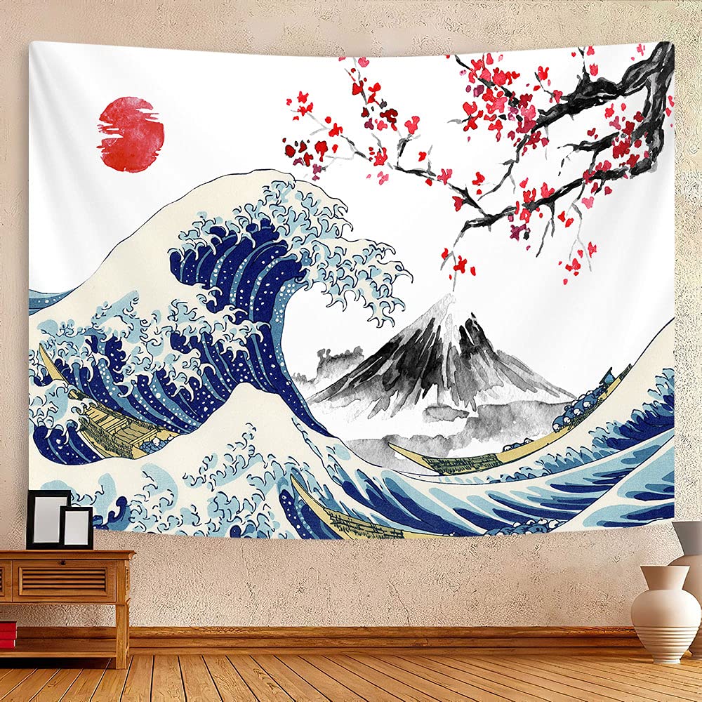 Amazon.com: Japanese Wave Tapestry, Landspace Nautre Asian