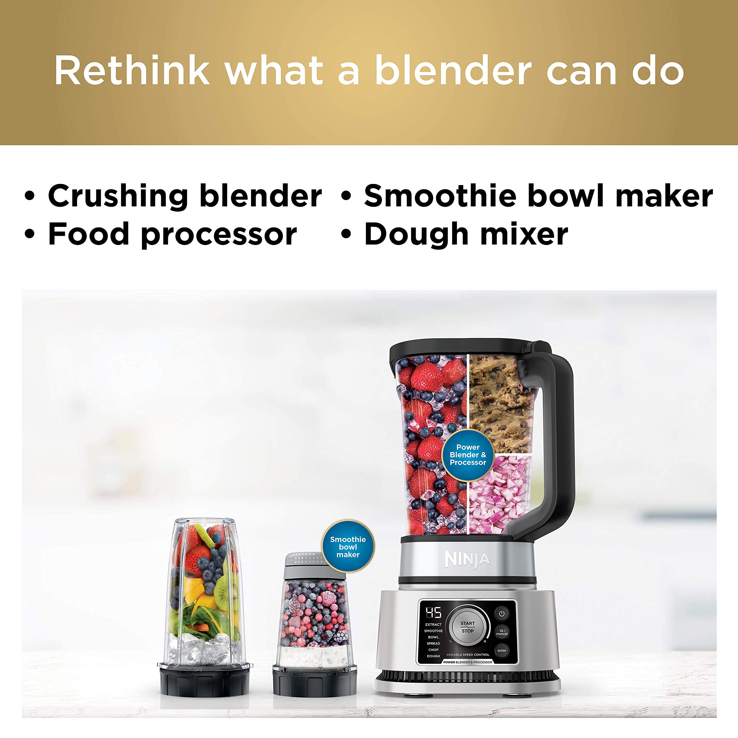 Buy Ninja SS351 Foodi Power Pitcher System, Smoothie Bowl Maker, 4in1