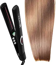 Chapinha Com Turmalina NuMe Megastar – Placas de 2,5cm com Reforço de Íons Negativos, Luz Infravermelha, Ideal Para Todos os Tipos de Cabelo - Cabelos Ultralisos e Brilhosos