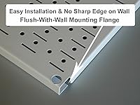 Vista 4 de Wall Control 30-P-3232B Paquete de tableros perforados de metal negro – (2) tableros perforados negros de 32 pulgadas de alto x 16 pulgadas de ancho