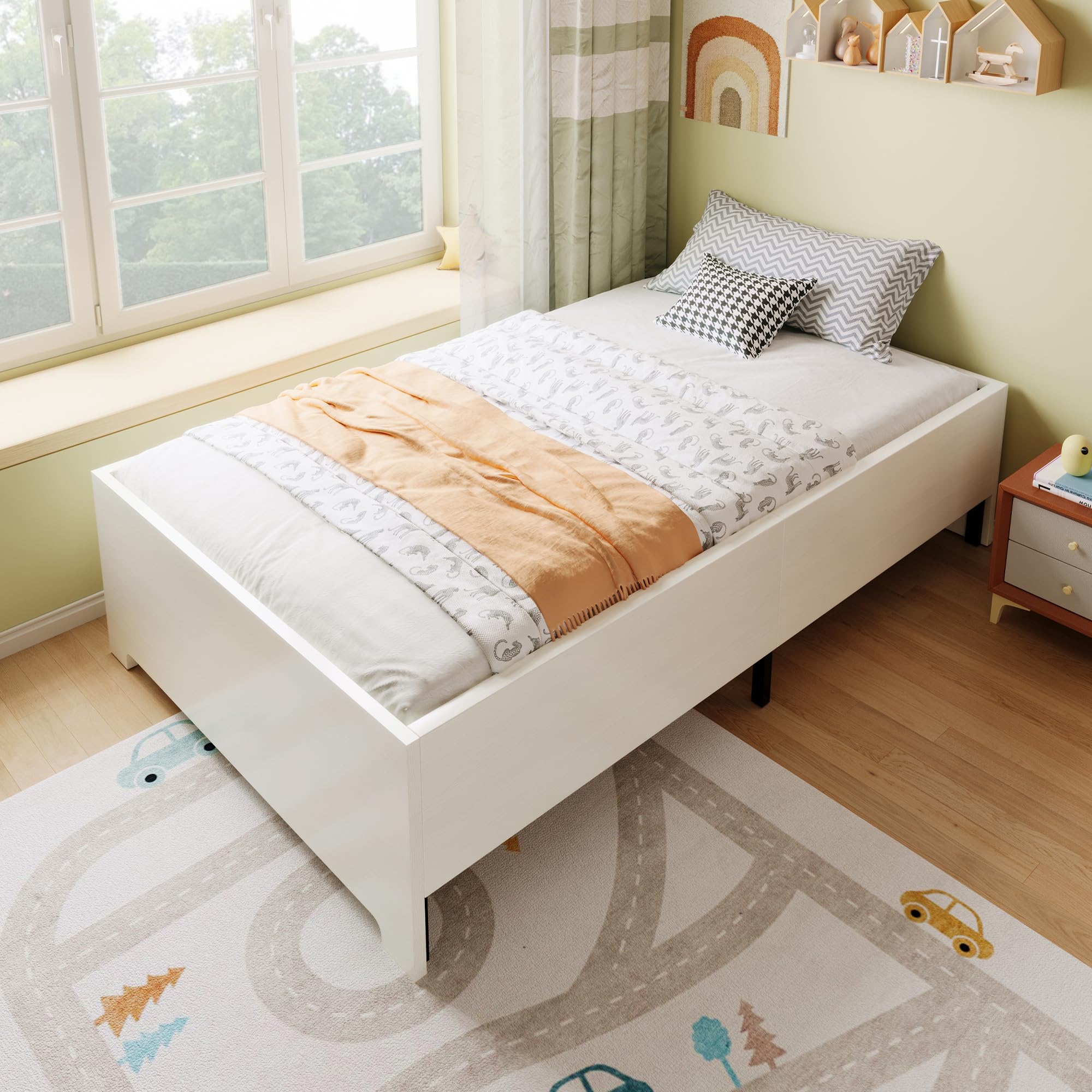 Etagenbett Kinderbett 90x200 Holz mit Schreibtisch & Kleiderschrank für Kinder & Jugendliche - Hochbett Hausform mit unterem Bett 140x200