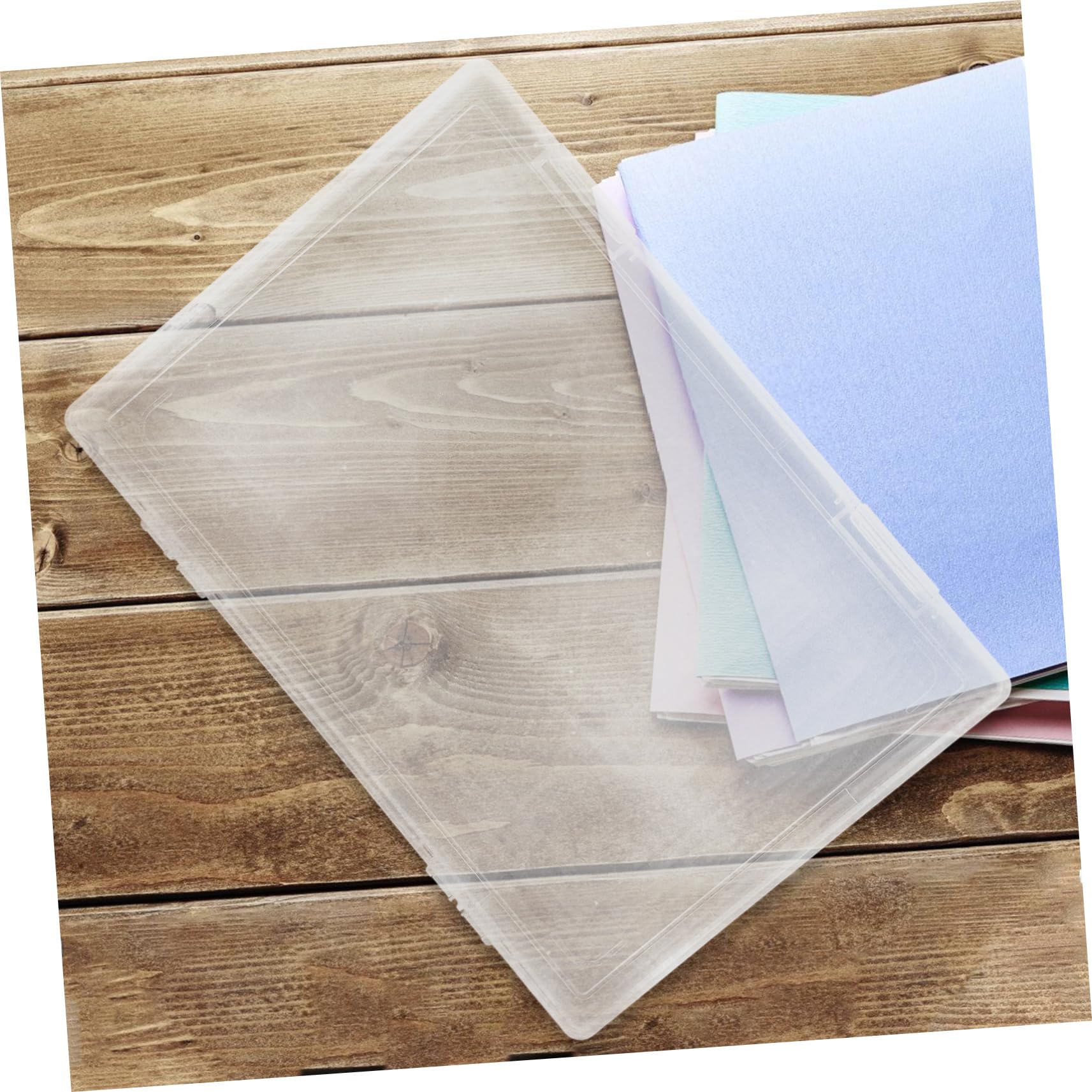 2stücke Datei-aufbewahrungsbox Mit Deckel Transparente Kunststoffbox Für Akten Fotoalben Dokumente Grußkarten Papier Und Schreibwaren Tragbarer Organizer Für Büro Und Schule
