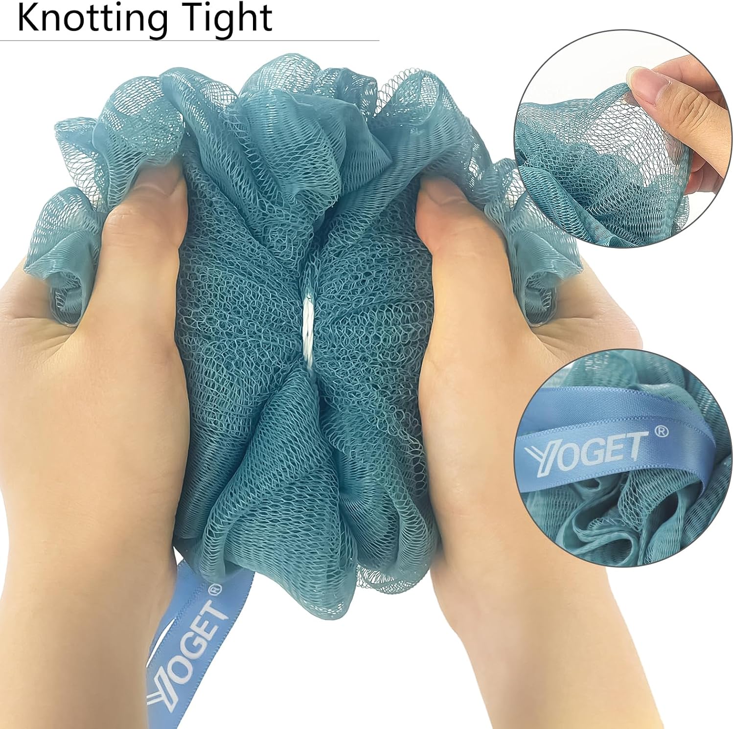 Yoget 4 Pack Shower Loofah Sponge, 60G Bath Sponge,Exfoliate, Cleanse, Soothe Skin