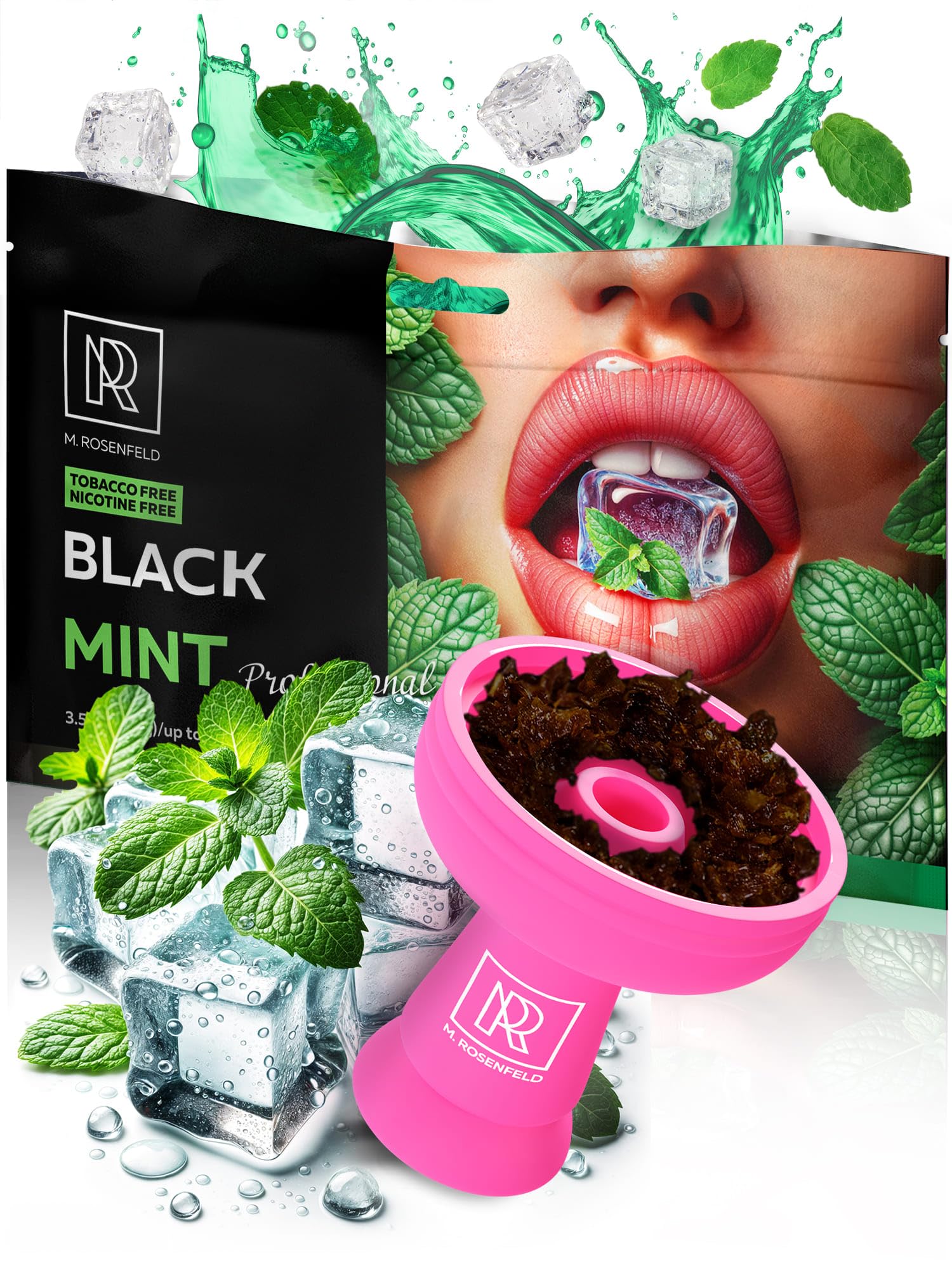 Mint Shisha Hookah Flavors 3 5 oz 100g Tea Leaves Tobacco Free Nicotine Free Shisha Premium Non-Tobacco Hookah