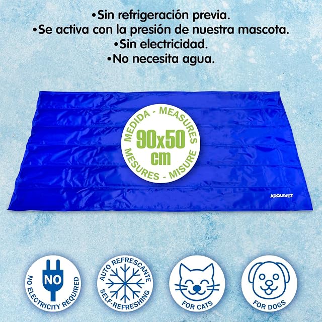 Foto 2 de 5 de Arquivet - Alfombra Refrescante para Perros y Gatos, Autorefrigerante, Pet Cooling Mat 50x90 cm para Mascotas