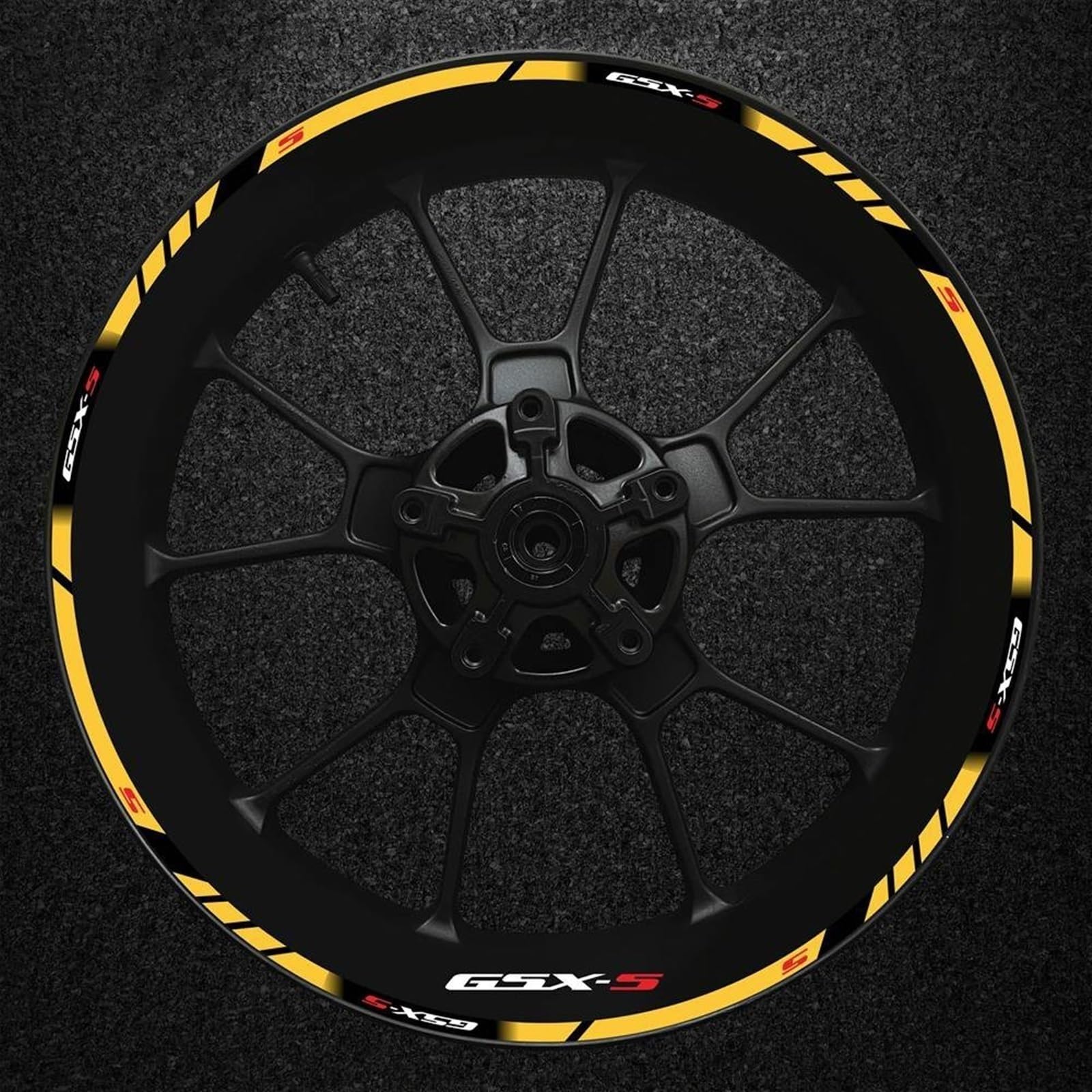 Motorcycle Wheel Stickers for Suzuki Gsx-s Gsx-s750 Gsxs1000 750 1000 600 Stripes Reflective Rim Decals(Color15)