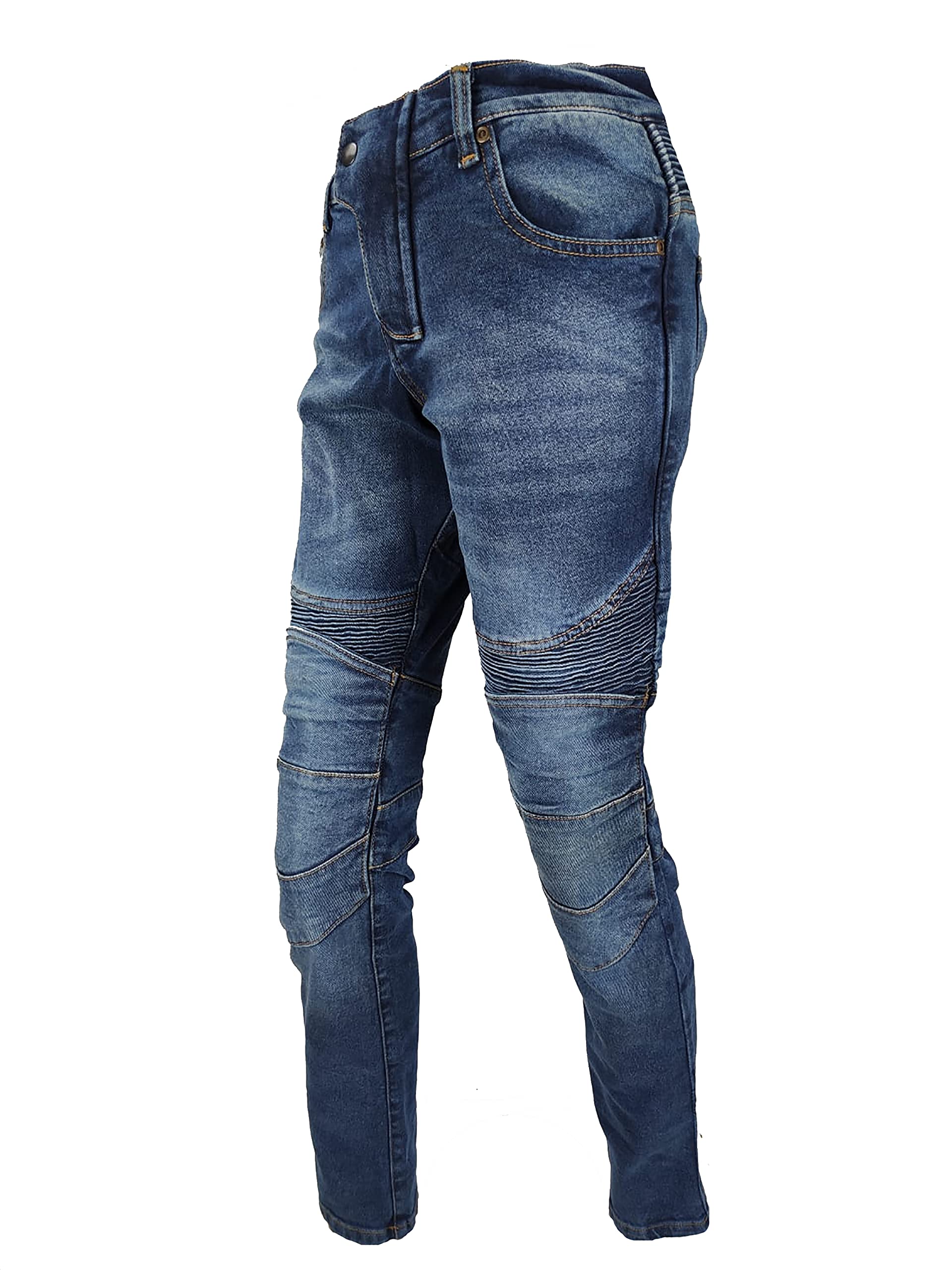 WinNet Jeans da Moto con Inserti in Kevlar Anti Abrasione da Donna