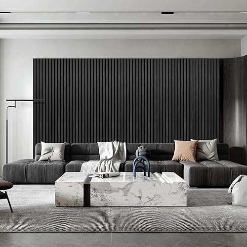 Miniatura 2 de QUARPAL Paneles de pared de madera 3D, paneles acústicos para decoración de pared interior en tablero trasero de fieltro, paneles decorativos para