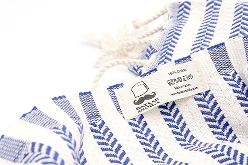 Miniatura 8 de Bazaar Anatolia Toalla de playa turca 100% algodón, secado rápido, toalla a rayas sin arena para baño y campamento De gran tamaño 71 x 39 pulgadas