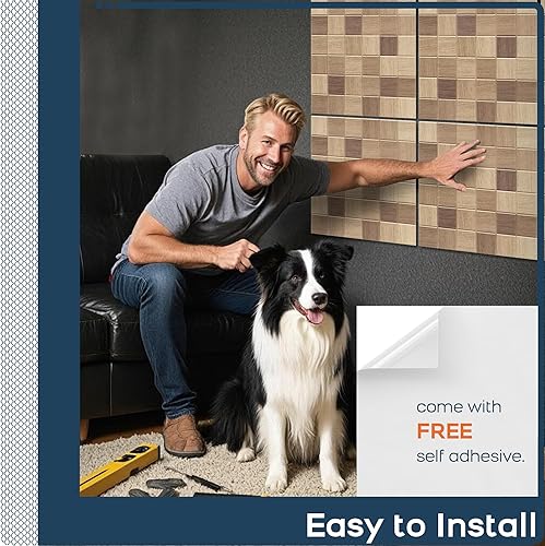 Miniatura 249 de BUBOS Paquete de 8 paneles acústicos artísticos insonorizados, paneles de pared de 47.2 x 31.4 pulgadas, paneles de pared acústicos decorativos