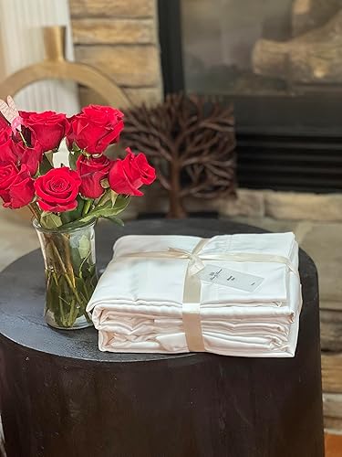 Miniatura 3 de Bleu & Blanco Signature Lyocell - Juego de sábanas sedosas y lisas para todas las estaciones, fabricado de forma sostenible con absorción de humedad