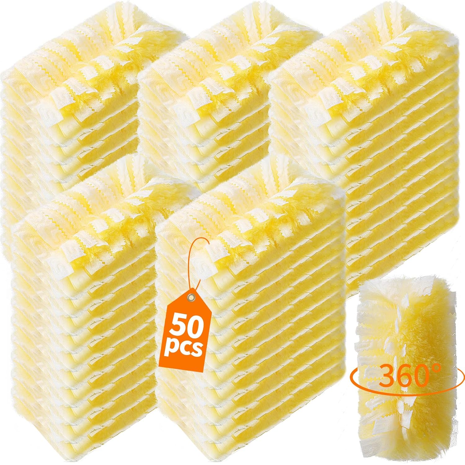 50 Count 360 Heavy Duty Duster Refills Compatible with Swiffer Larger Size-Extra Thick Electrostatic Disposable dusters Refill for