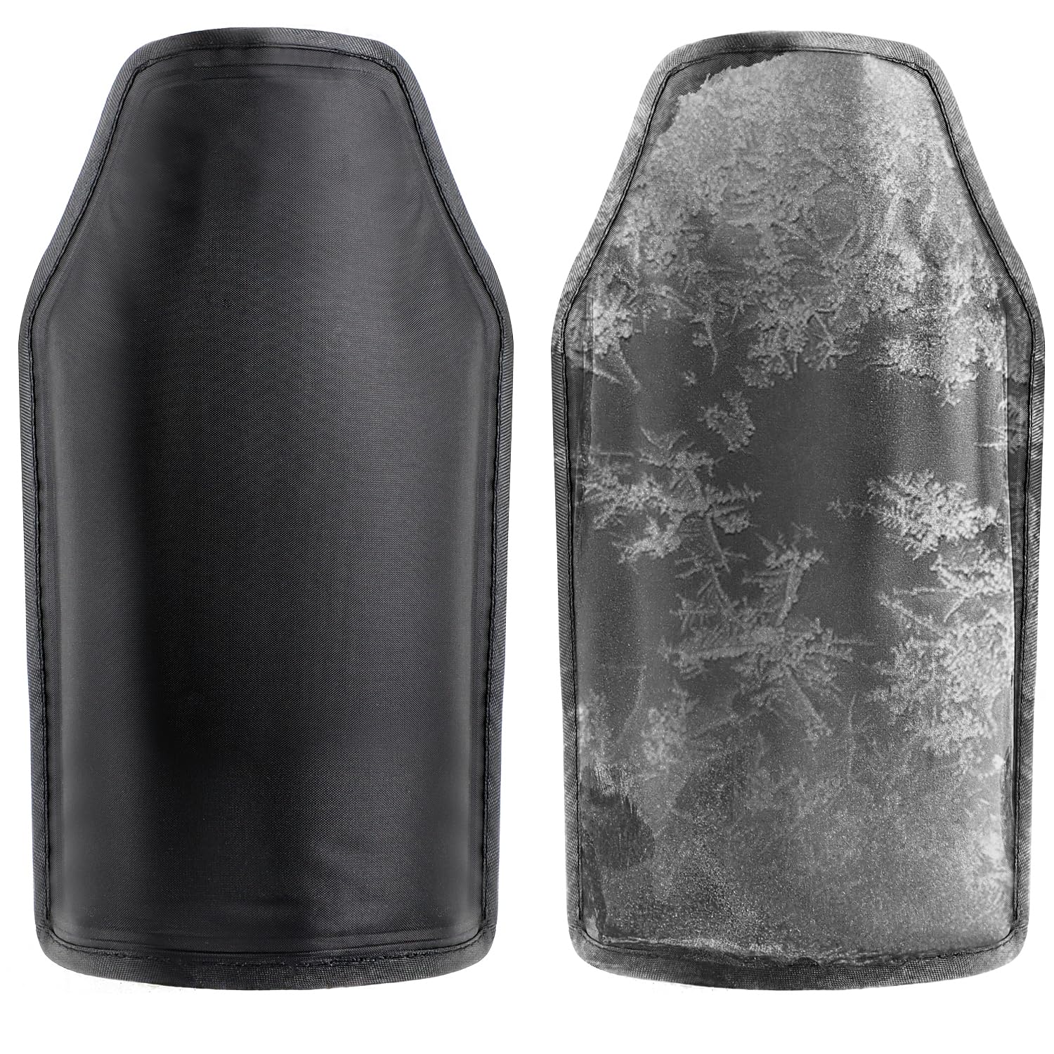 2x Enfriador de botellas portátil, funda refrigerante con banda elástica para vino, cerveza, cava y refrescos (Negro - 2 piezas)
