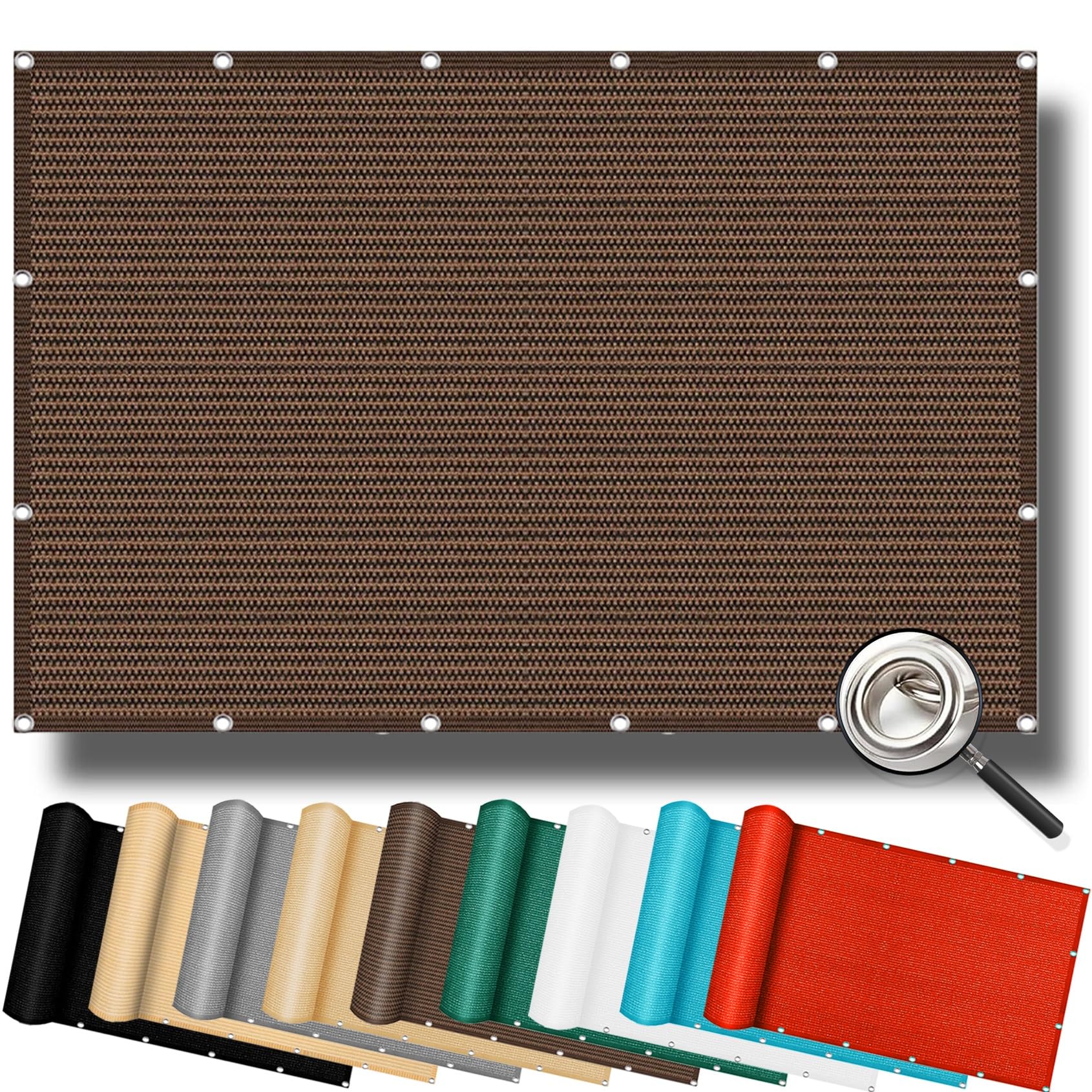 Toile ombrage anti-déchirure 300x380 auvent marron robuste au vent