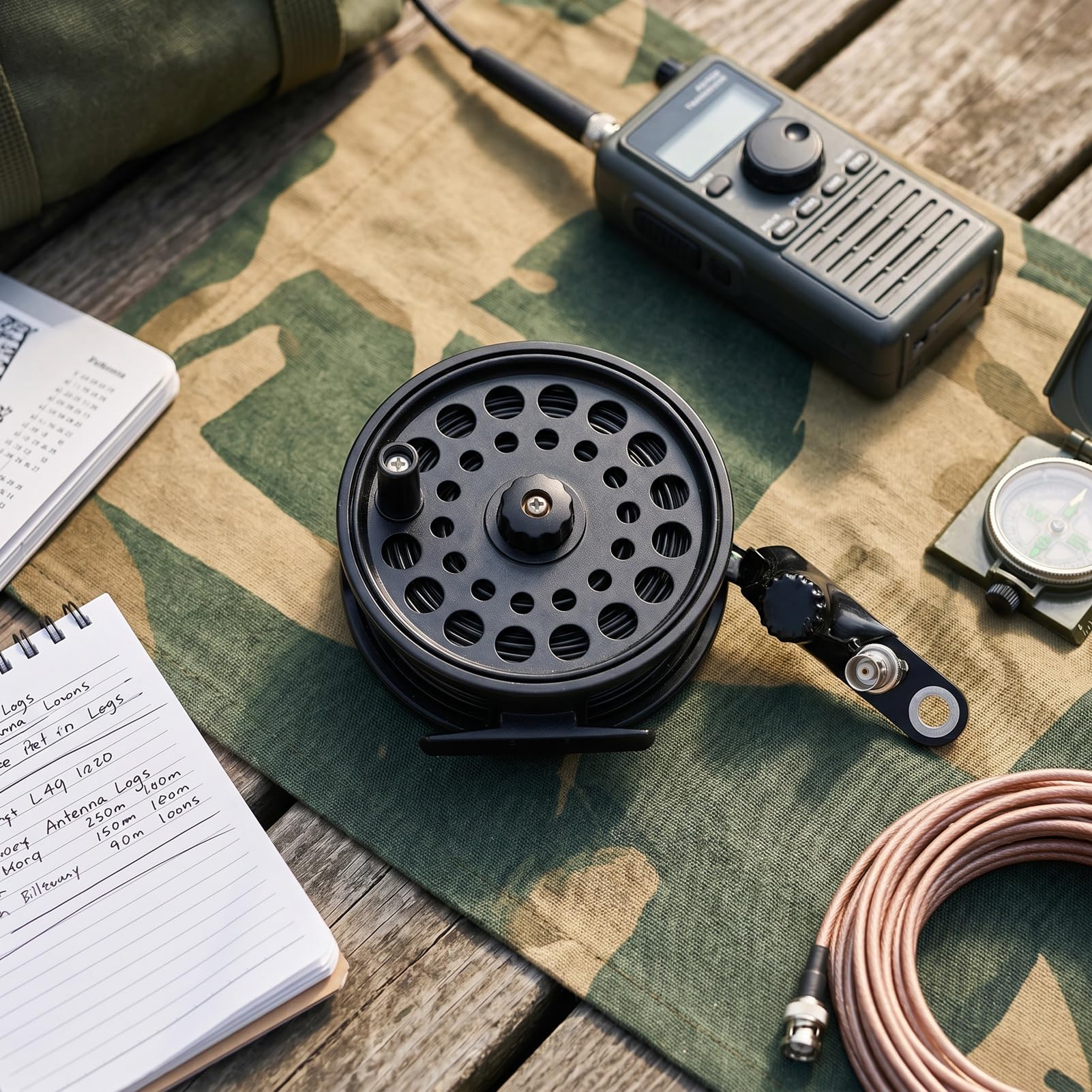 Luocute Antena de Carrete de Corta, Antena de Hilo 20 M, Roe Baja 1,5 for Radioaficionados y Escucha de Corta