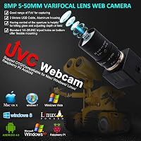 ELP 8MP USB Webkamera 2448P Manuális Zoom Objektívvel Mac/Windows/Linux Kompatibilis 5