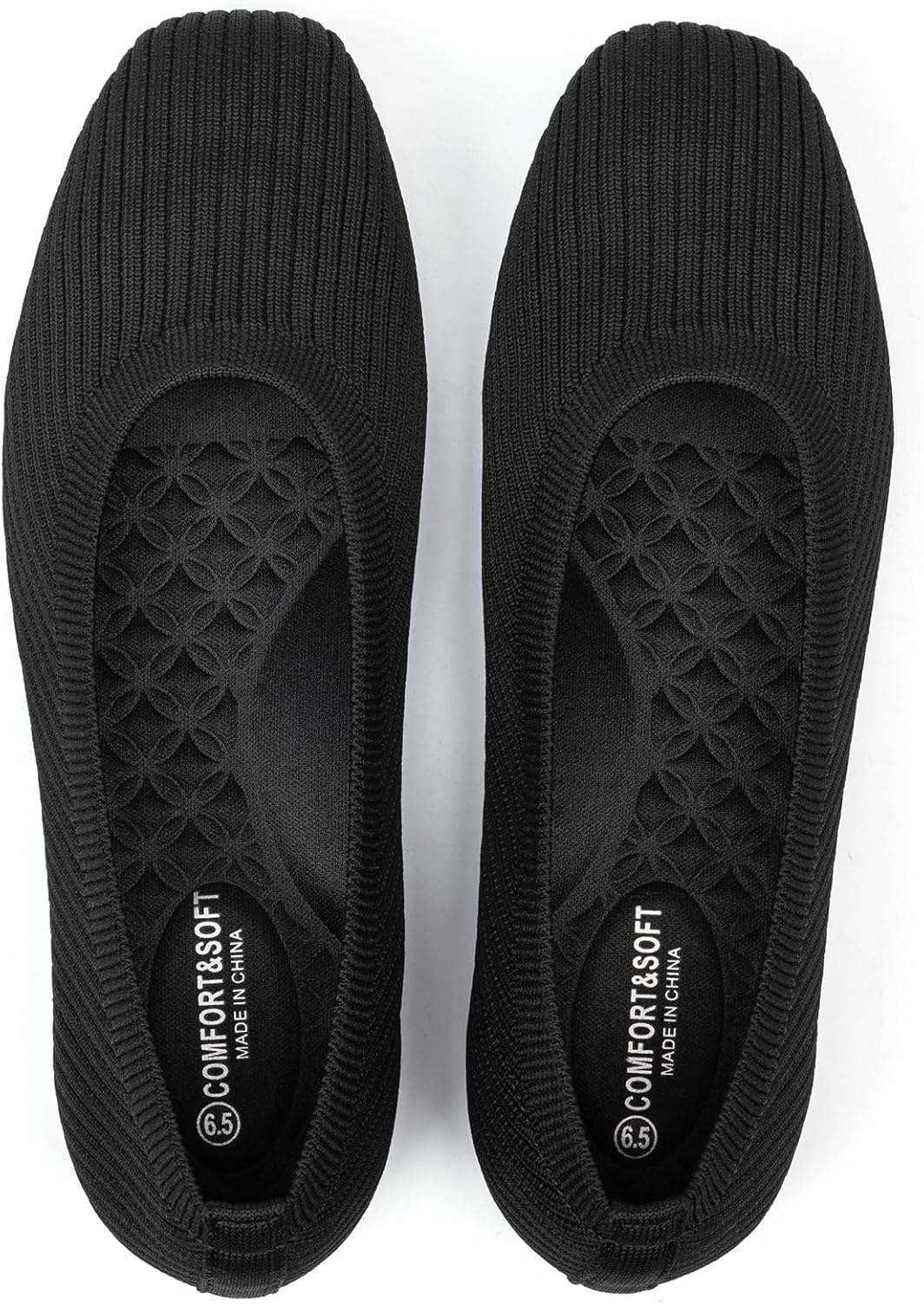 Frank Mully Women's Flats Square Toe Flats Comfortable Slip on Washable Ballet Flats Shoes for Women Dressy Work