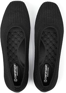 Frank Mully Women's Flats Square Toe Flats Comfortable Slip on Washable Ballet Flats Shoes for Women Dressy Work