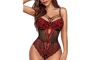Avidlove Women Lingerie Plus Size Bodysuit Lace Harness One Piece Teddy