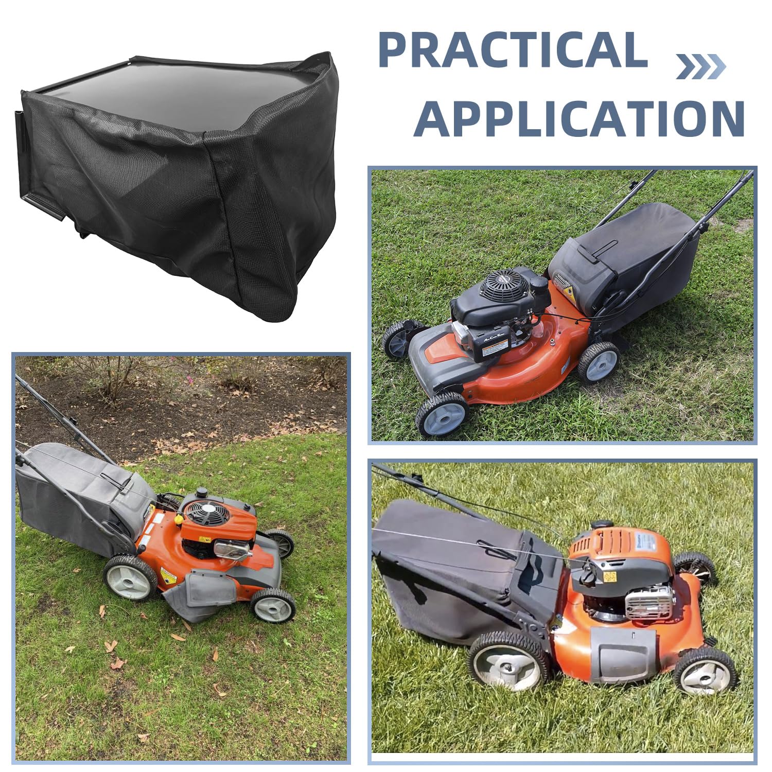 deawater 581002112 Sac à gazon pour tondeuse à gazon Husqvarna modèle 5521P 5521L 6751P 7021P LC121P5810021 12581002112 et plus (sans cadre de ramassage d'herbe)
