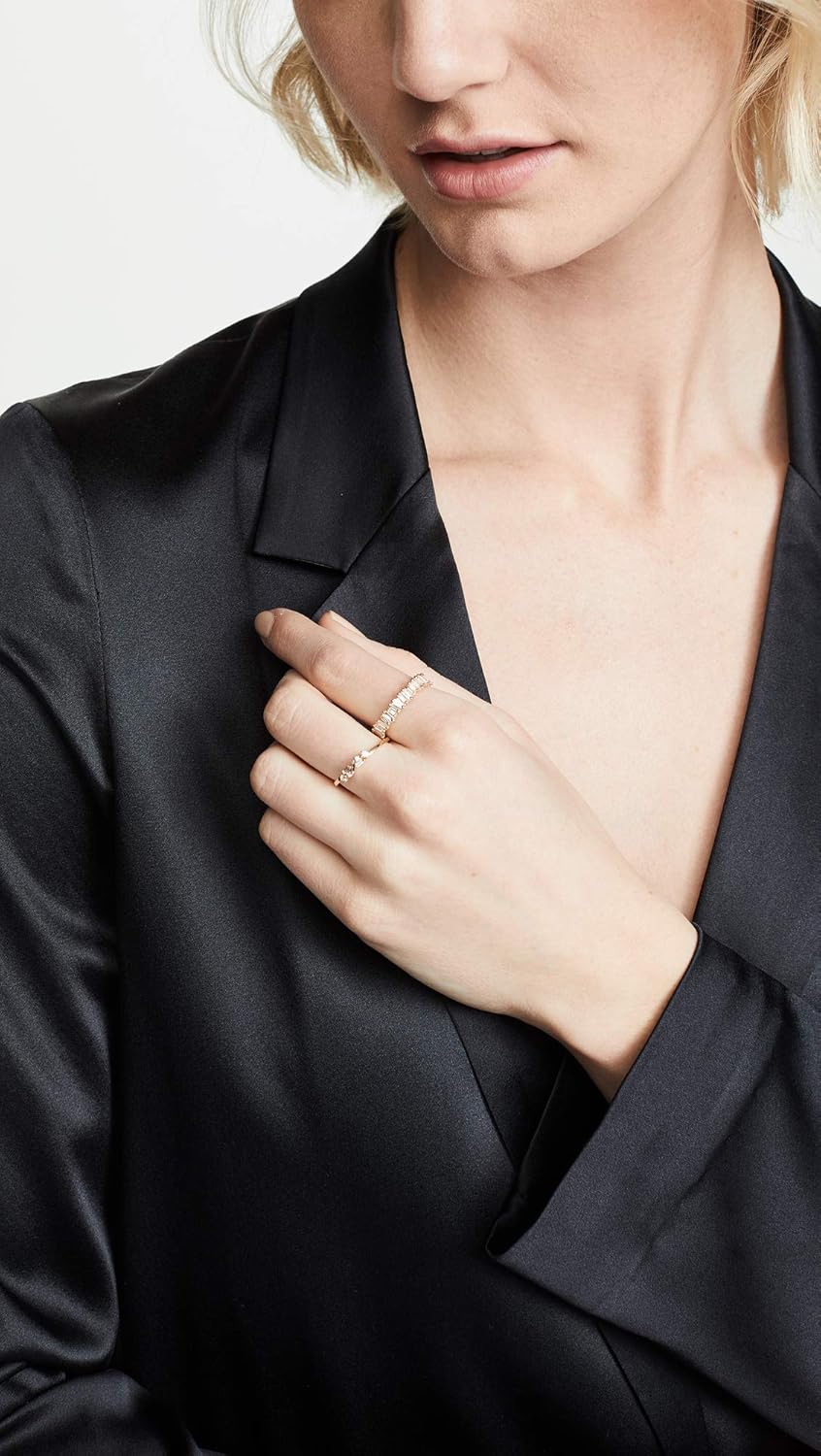 Suzanne Kalan Women's 18k Gold Diamond Baguette Ring, Yellow Gold, 6 - Image 3