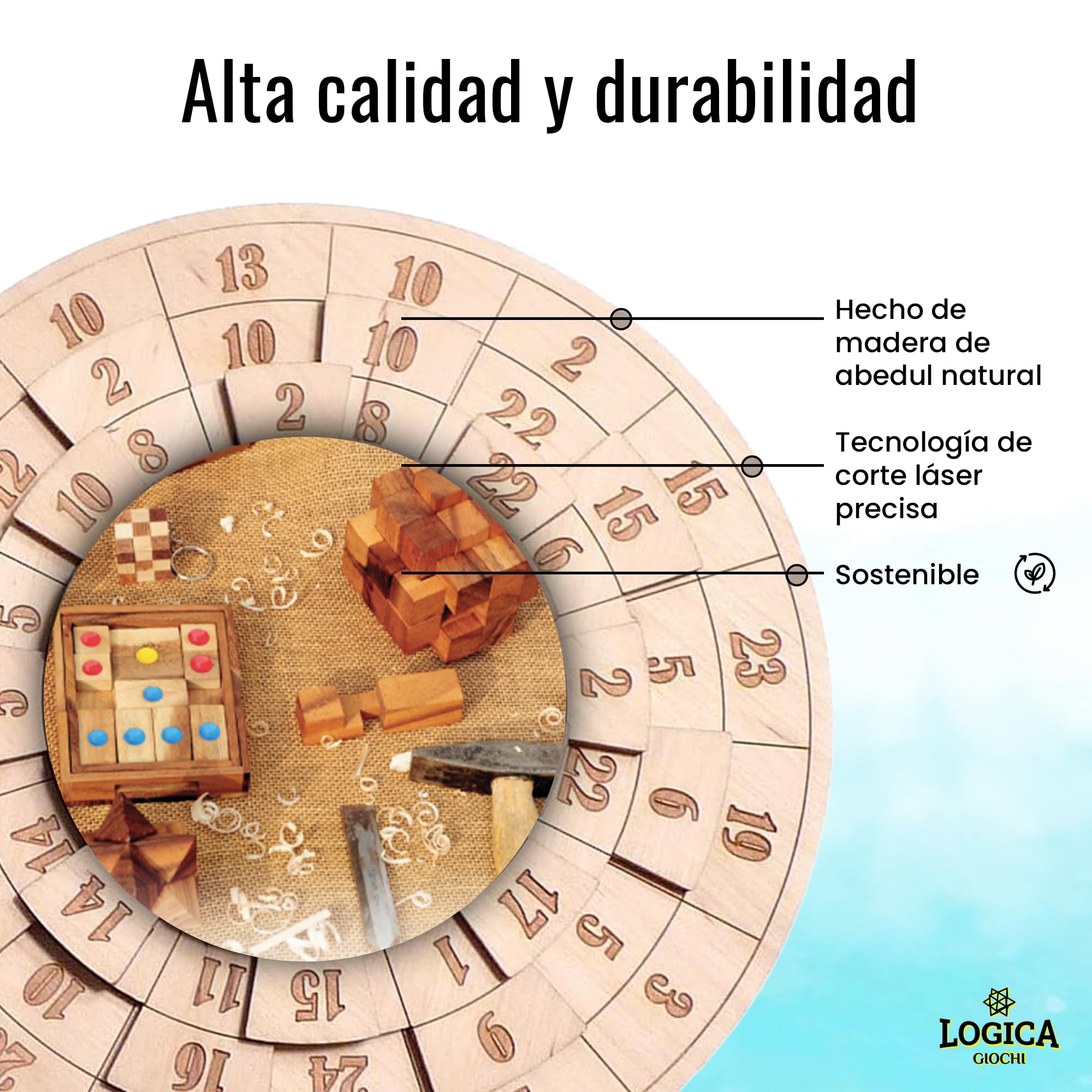 Logica Juegos Art. Euclide – Rompecabezas matemático – Dificultad 4/6 Extreme – Euclide Collection