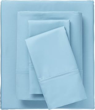 BrylaneHome Bed Tite; 800 Thread Count Sheet Set - California King, Light Blue